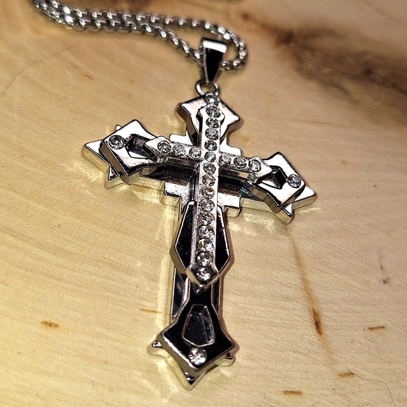 Other - 3 Layer  Cross Pendant Men's Necklace